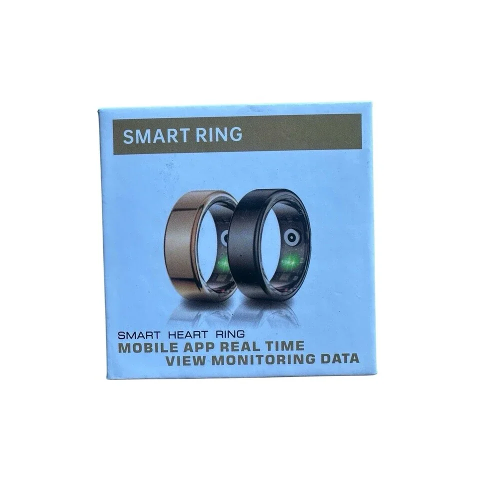 Lefun Health Black Smart Ring Size 8 for Android & Ios Heart Rate Monitor